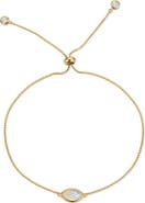 st. Moran 14k Gold Plate Moonstone Slider Bracelet