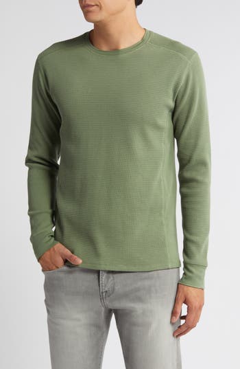 Vince Thermal Long Sleeve T-shirt In Green