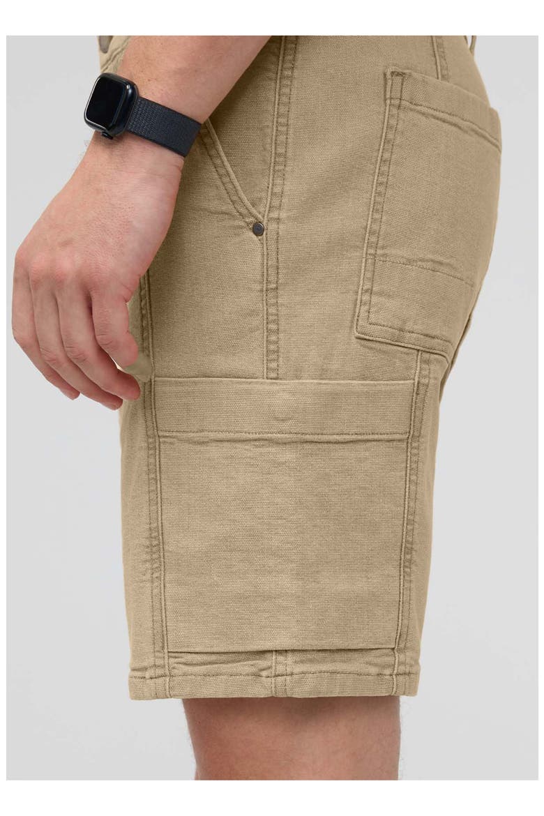 Stretch Canvas Cargo Short, Alternate, color, Tan
