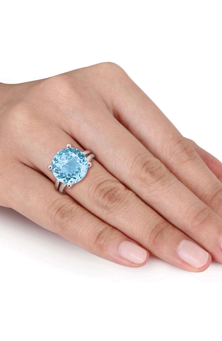 DELMAR Sky Blue Topaz Solitaire Ring, Alternate, color, Blue