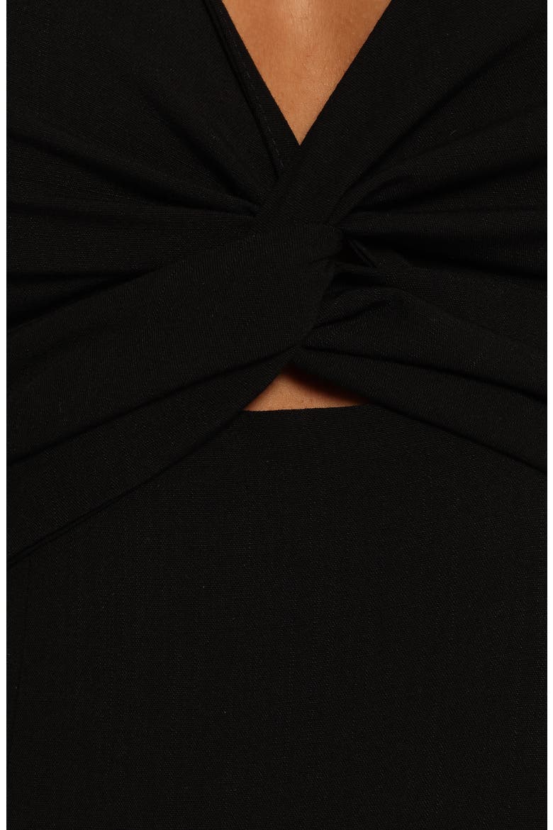 Archer Sleeveless Fit & Flare Midi Dress, Alternate, color, BLACK