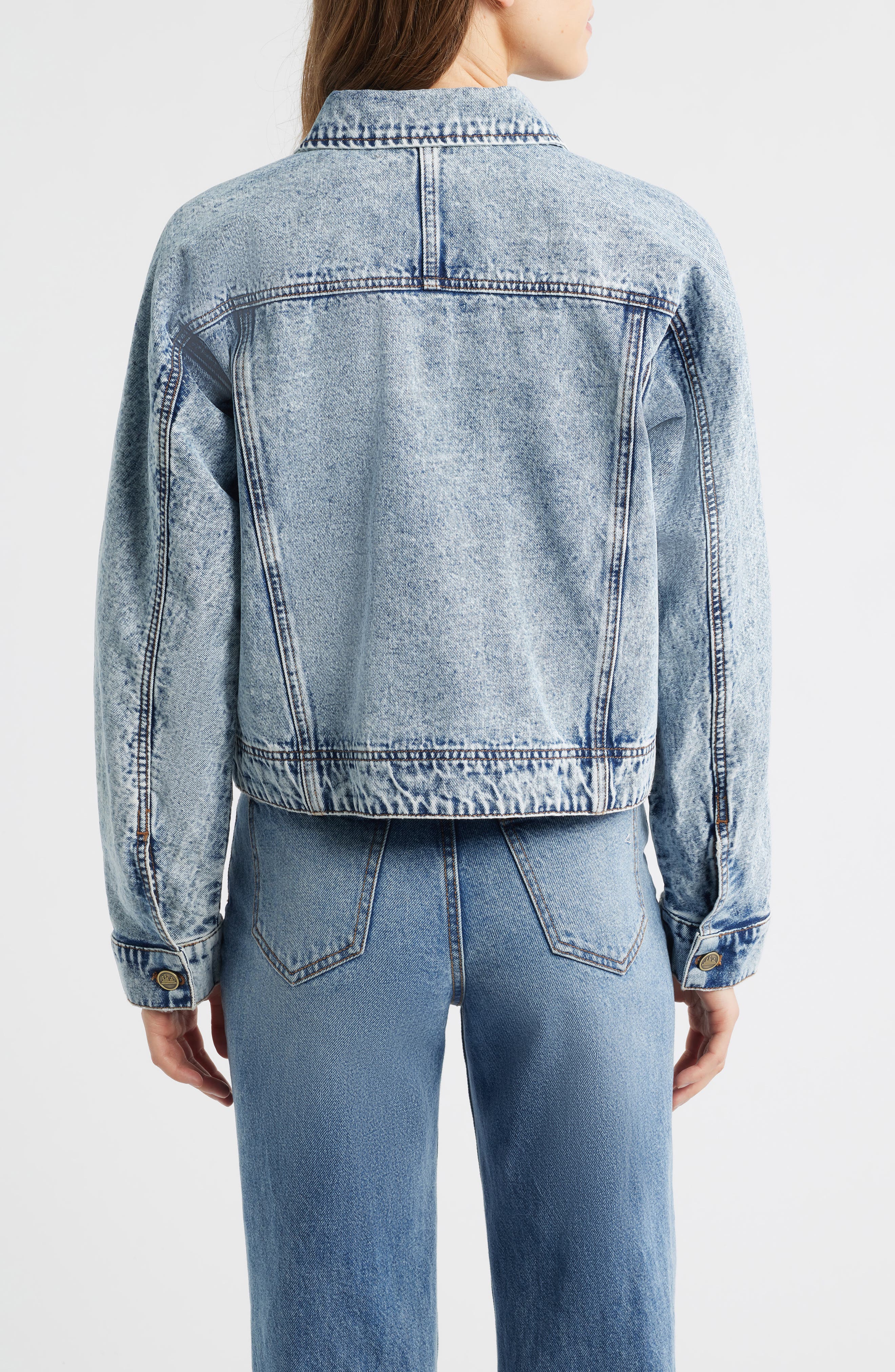 Slant Pocket Denim Jacket - image 2