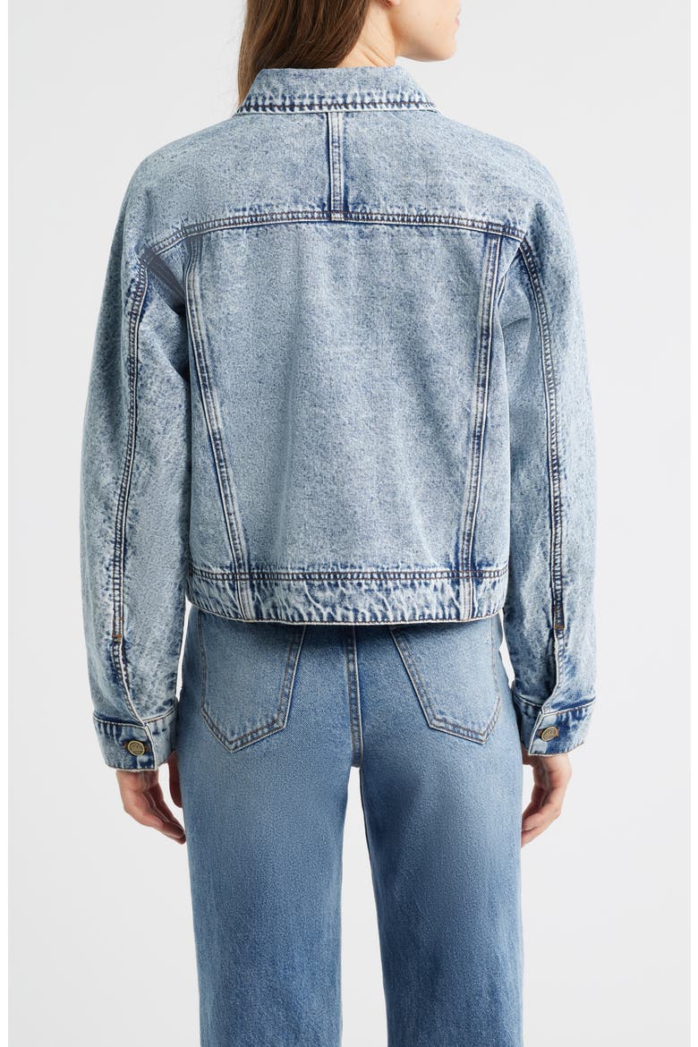 Slant Pocket Denim Jacket, Alternate, color, LIGHT INDIGO MINERAL WASH