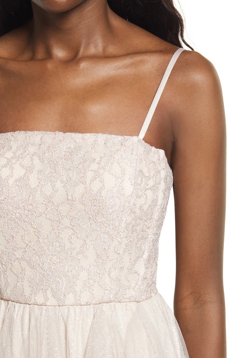 Speechless Lace Glitter Tulle Dress, Alternate, color, 