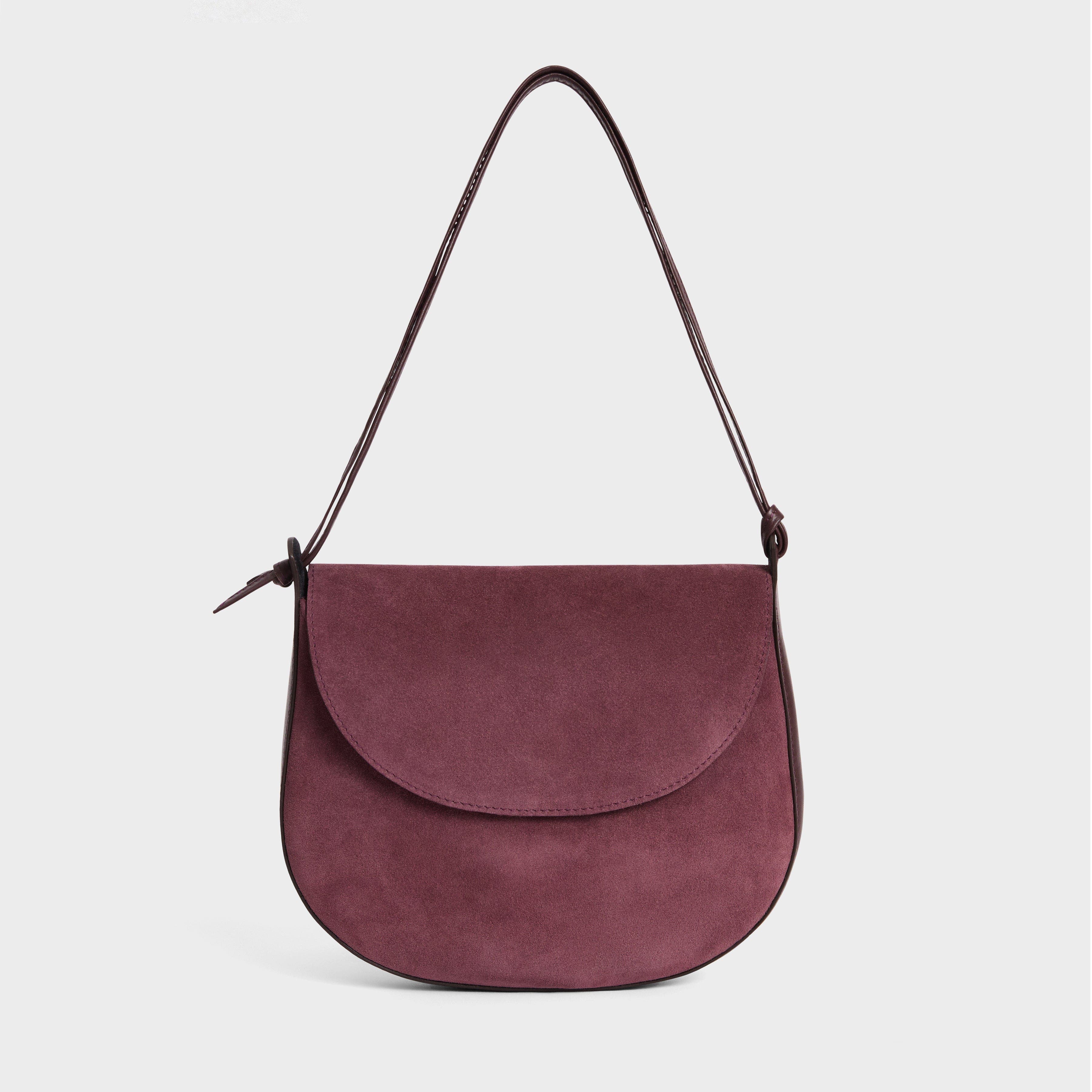 Juliette Suede Shoulder Bag, Main, color, Fig Suede