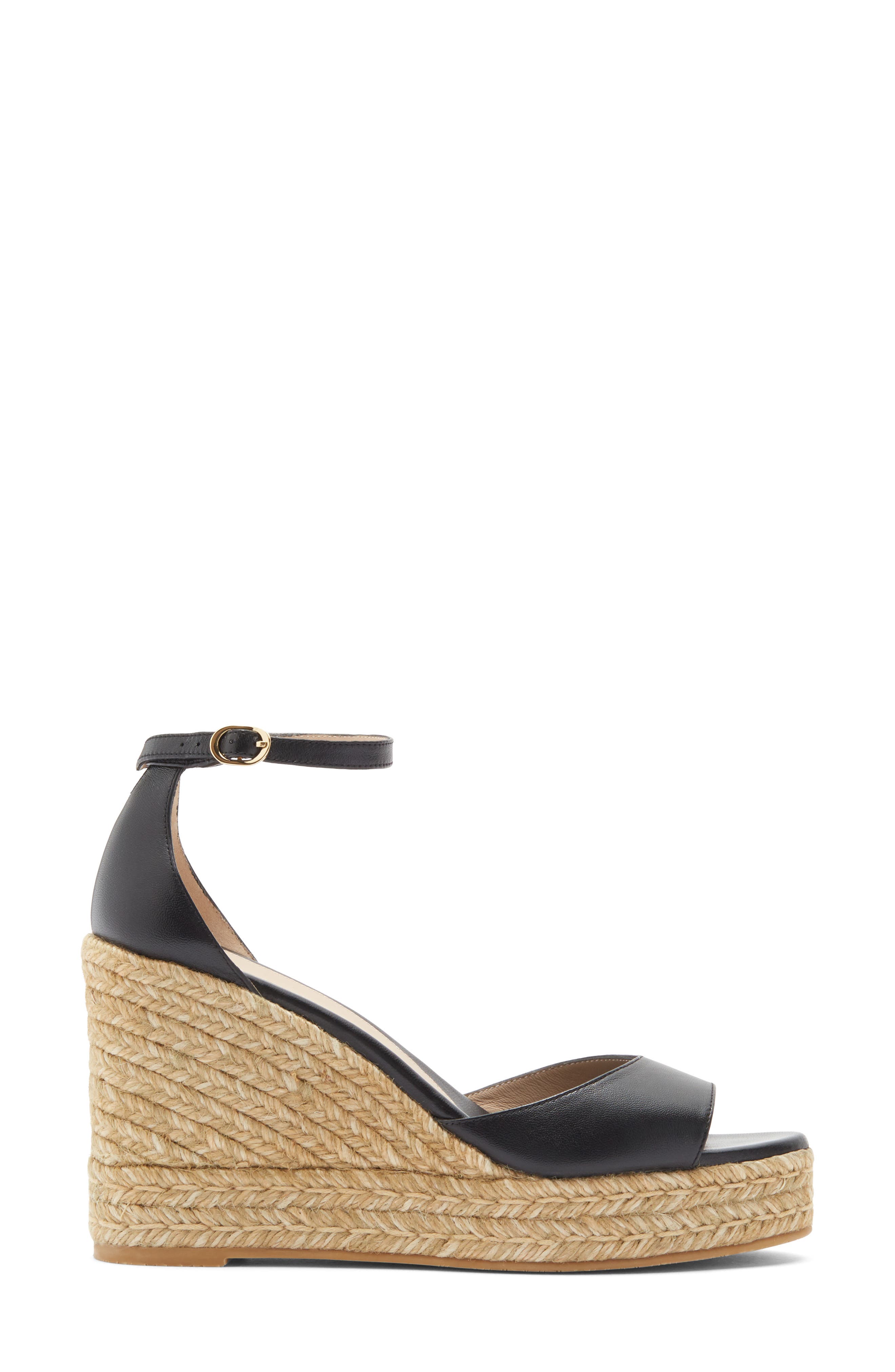 Stuart Weitzman Nudist Curve Espadrille Wedge Sandal, Alternate, color, 