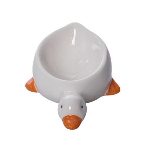 Dolomite Small Duck Shaped Bowl Multicolored for Spring Serving and Entertaining