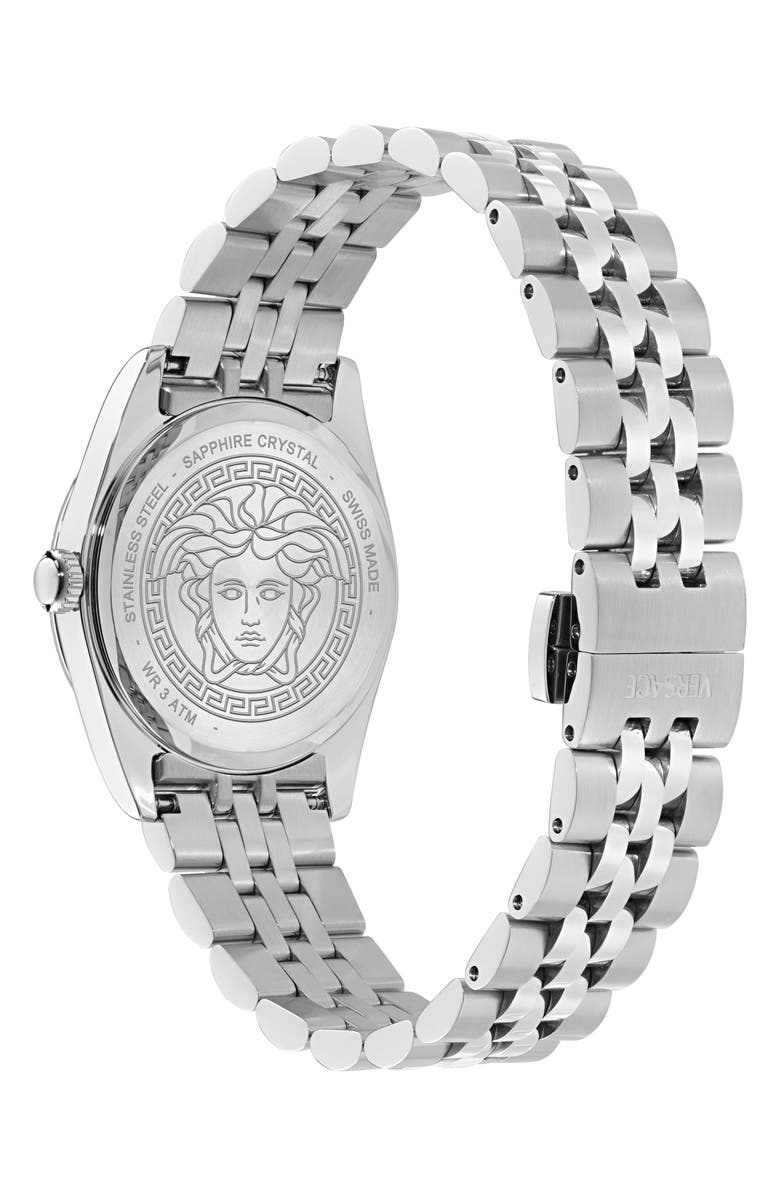 Versace Millenyium Mother-of-Pearl Bracelet Watch, 32mm, Alternate, color, Stainless Steel