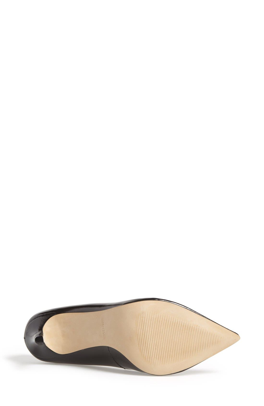Steven by Steve Madden 'Shiela' Pointy Toe Pump, Alternate, color, BLACK LEATHER