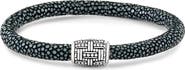 SAMUEL B. Stingray Leather & Sterling Silver Bead Bracelet