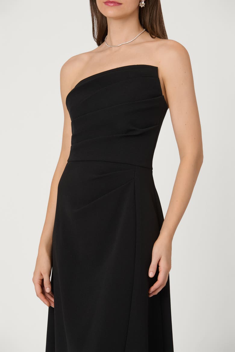Midnight Stretch Crepe Dory Dress, Alternate, color, Jet