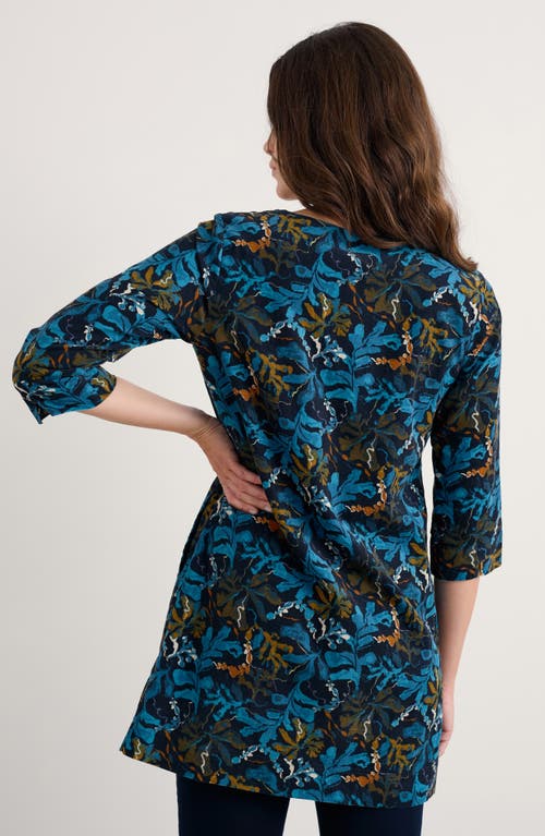 Seasalt Cornwall Port Gaverne Floral Organic Cotton Pincord Tunic In Multi