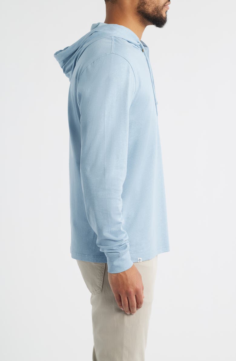 johnnie-O Jase Hangin' Out Long Sleeve Hooded T-Shirt, Alternate, color, Maliblu