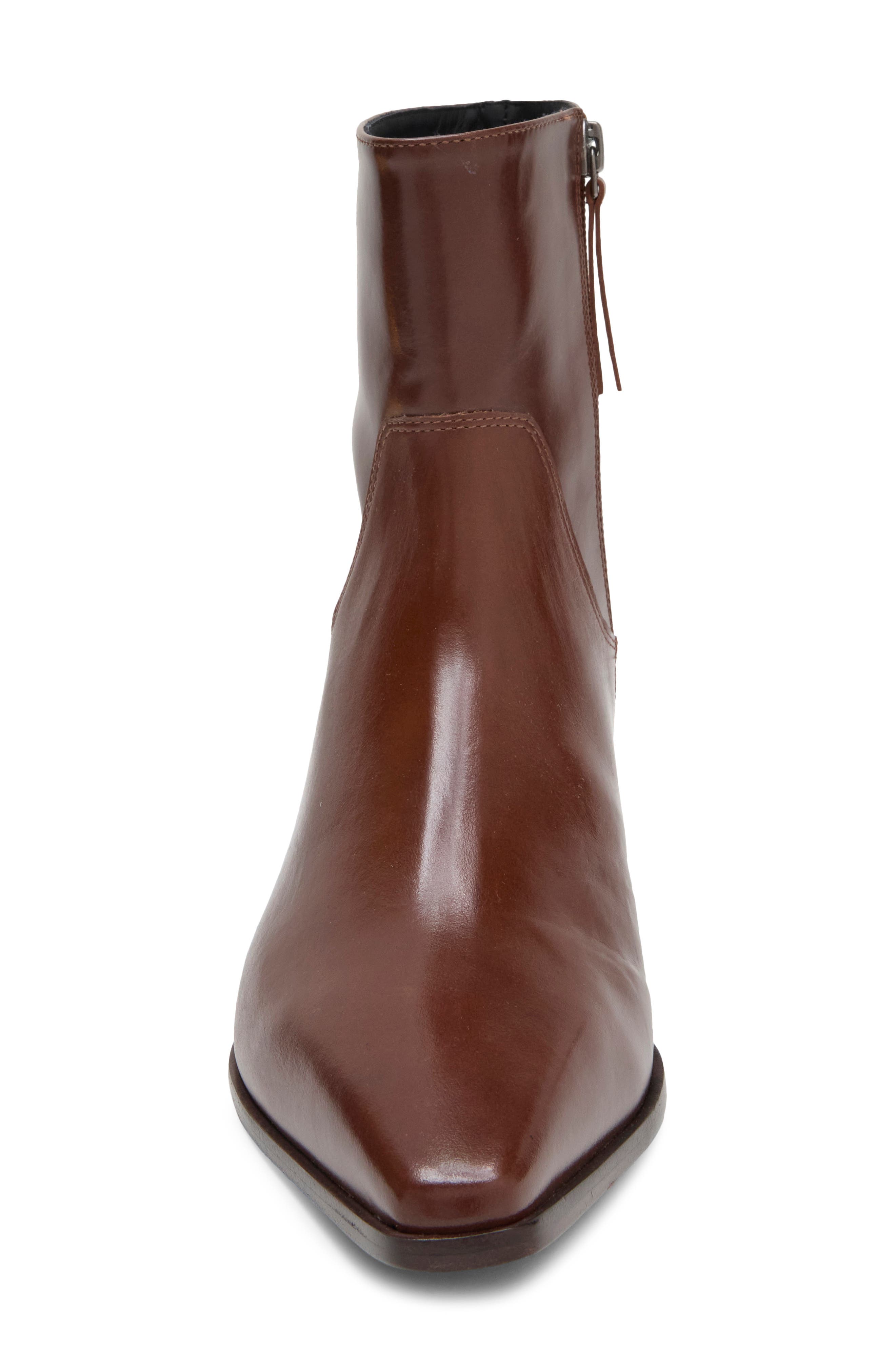Dominique Ankle Boot Leather, Alternate, color, SYRUP LEATHER