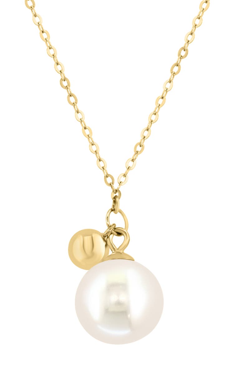 Ball & Freshwater Pearl Pendant Necklace, Alternate, color, WHITE