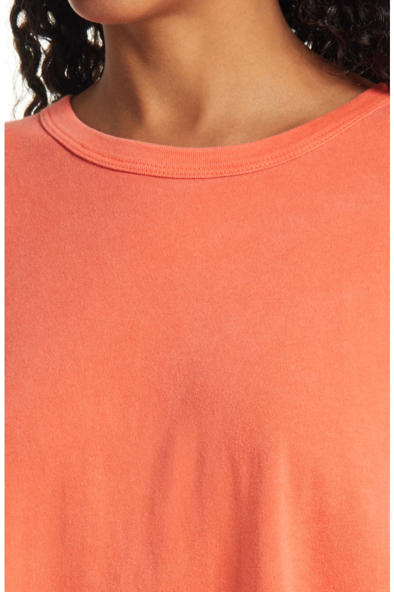 The Crop Tee, Alternate, color, BARN RED