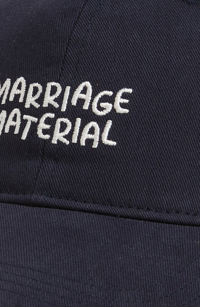 FRASIER STERLING Marriage Material Cotton Canvas Baseball Cap, Alternate, color, Navy
