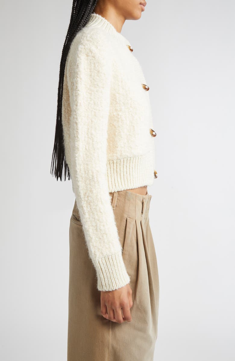 Golden Goose Journey Crop Sweater Jacket, Alternate, color, Natural White