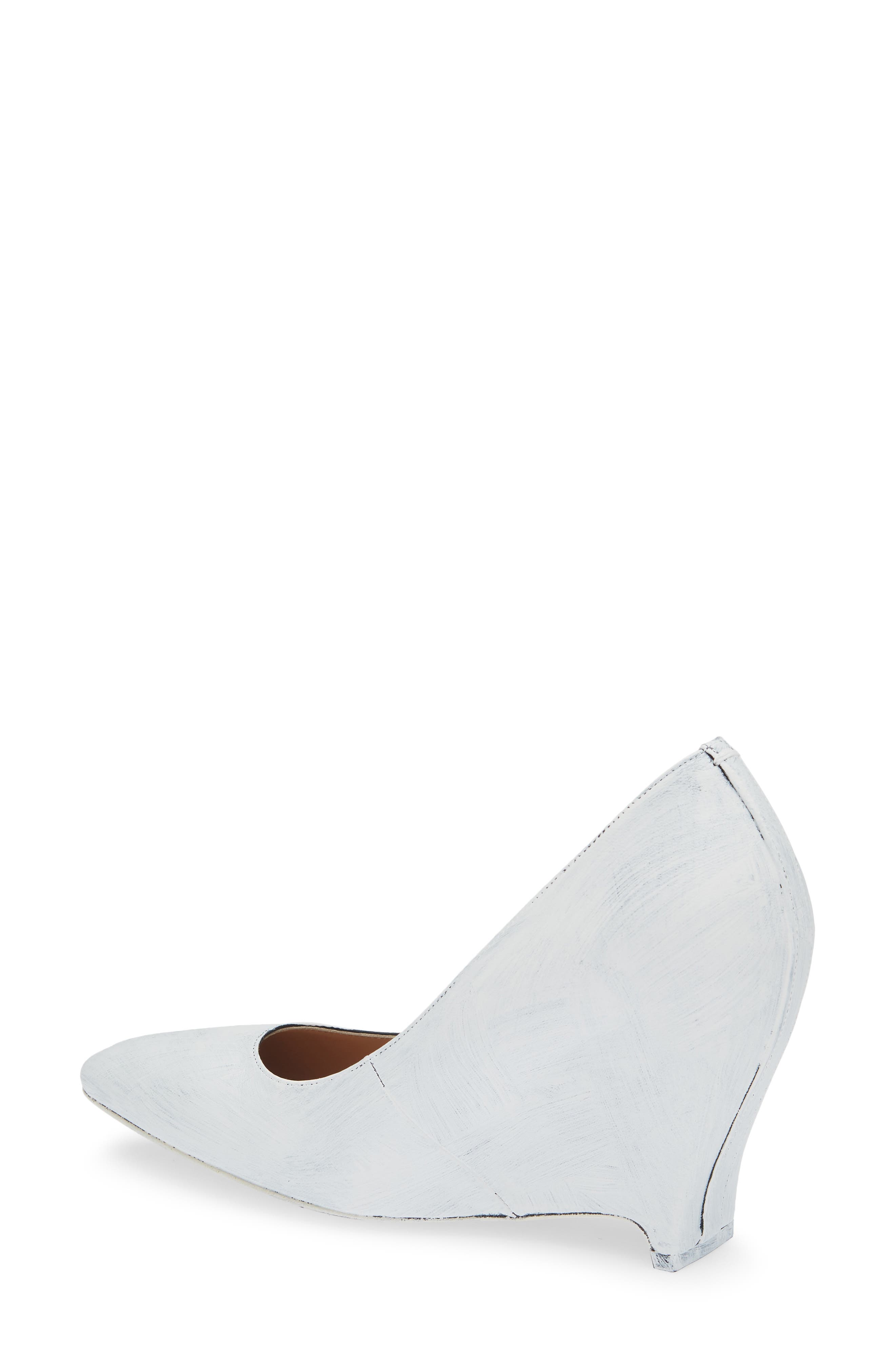 Heel Less Hidden Wedge Pump, Alternate, color, BLACK/ WHITE