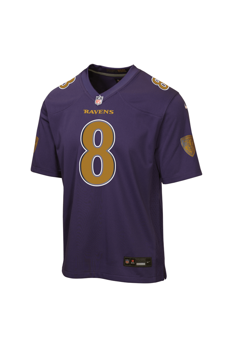 Youth Nike Lamar Jackson Purple Baltimore Ravens Alternate 2 Game Jersey, Alternate, color, Purple