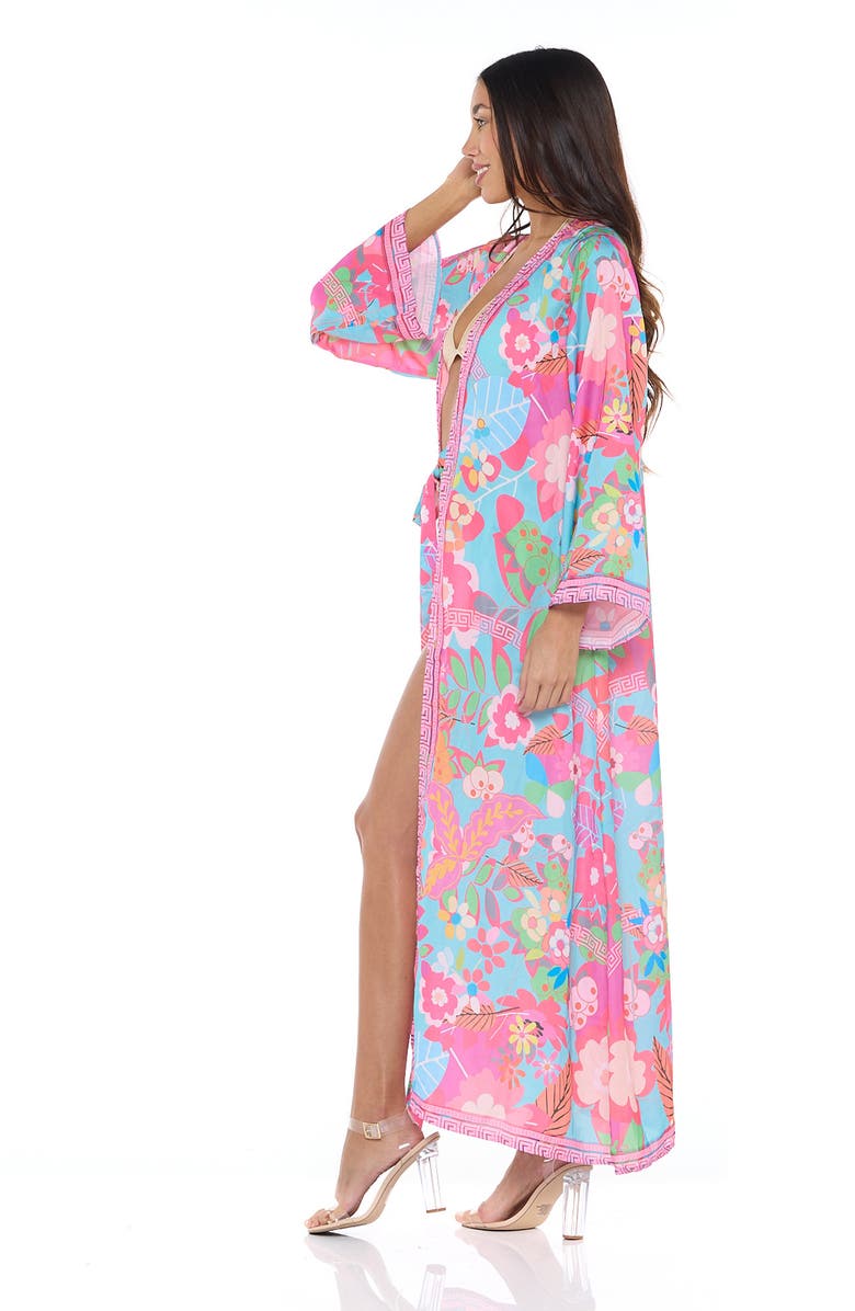RANEES Front Tie Cover-Up Wrap, Alternate, color, Pink