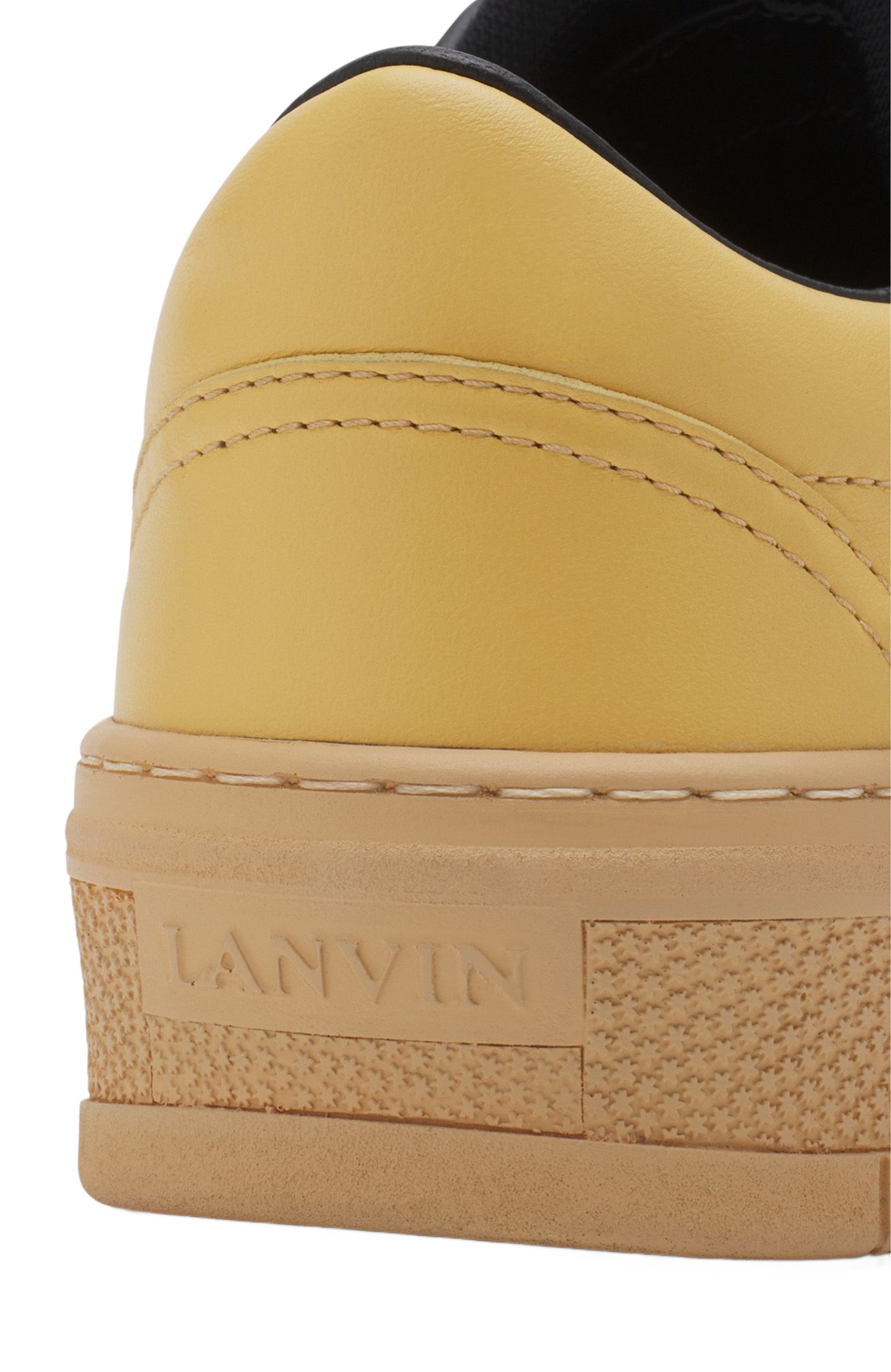 Lanvin x FUTURE LEATHER CASH SNEAKERS FOR WOMEN, Alternate, color, Bright Yellow/Red
