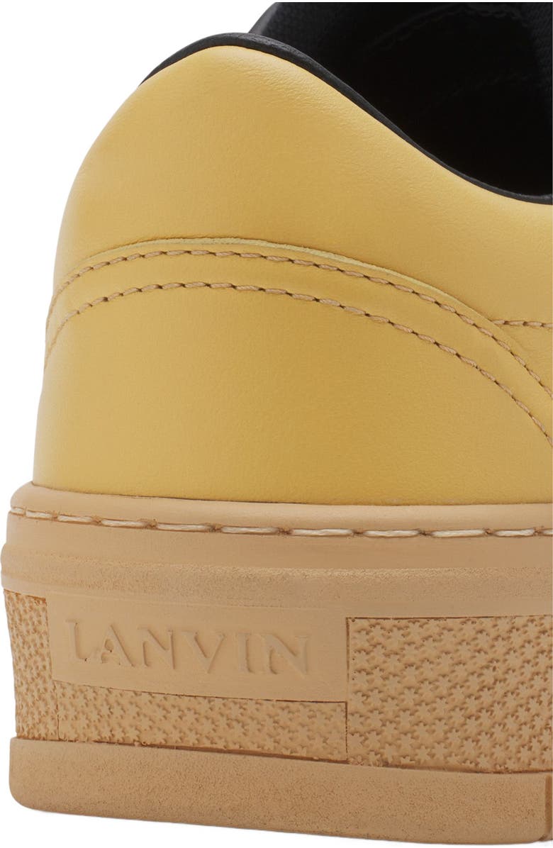 Lanvin x FUTURE LEATHER CASH SNEAKERS FOR WOMEN, Alternate, color, Bright Yellow/Red