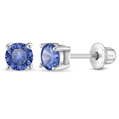 Classic Round Solitaire Earrings