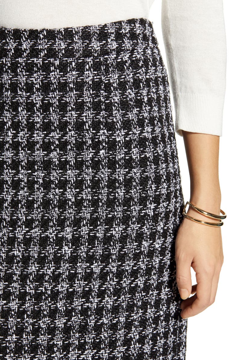 Halogen<sup>®</sup> Houndstooth Check Tweed Pencil Skirt, Alternate, color, 