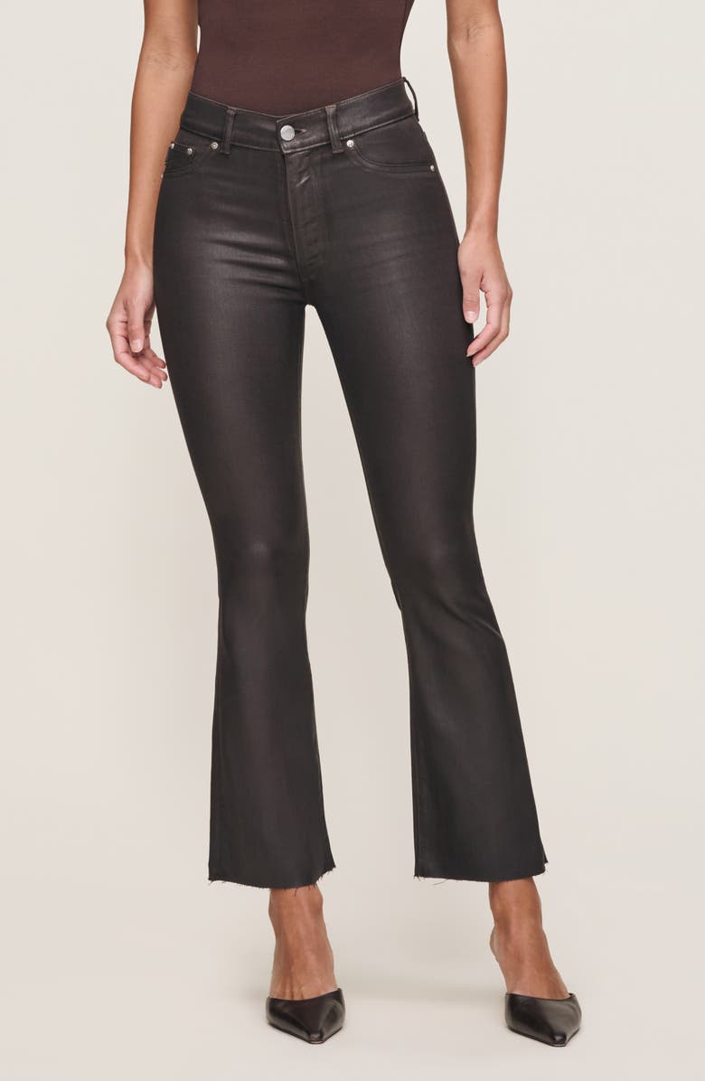 DL1961 Bridget Boot Instasculpt<sup>™</sup> Coated High Rise Crop Jeans, Main, color, Chocolate Coated