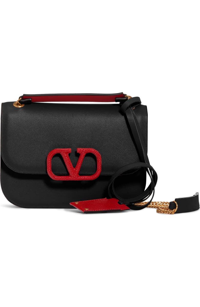 Valentino Garavani Small VLock Chain Calfskin Shoulder Bag, Main, color,