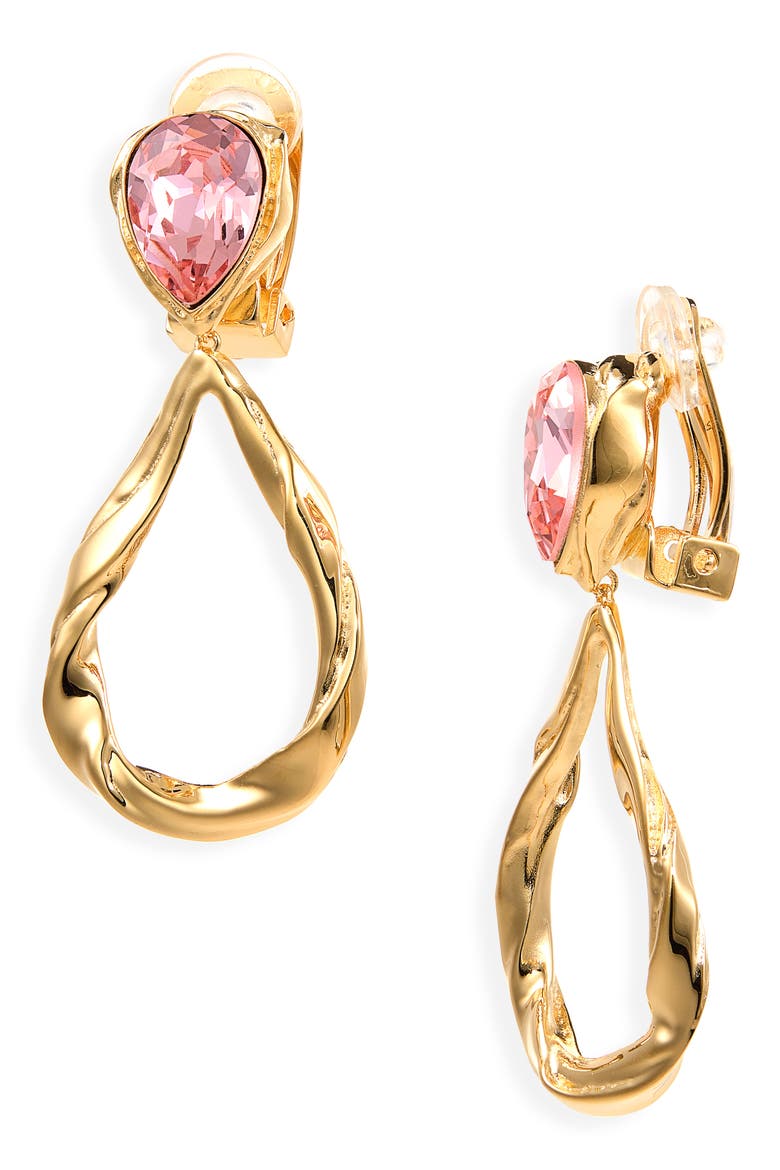 Loop Drop Earrings, Main, color, ROSE