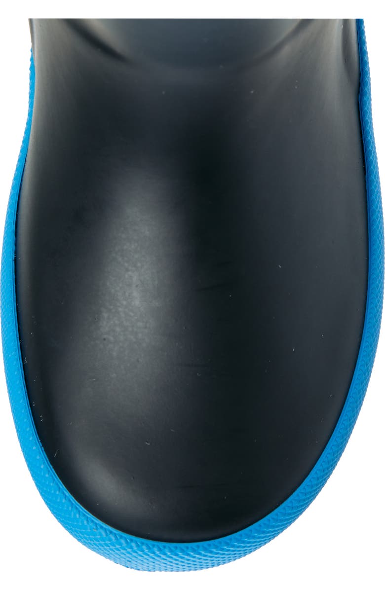 Hunter Kids' First Classic Rain Boot, Alternate, color, Dark Blue/ Light Blue/ Yellow