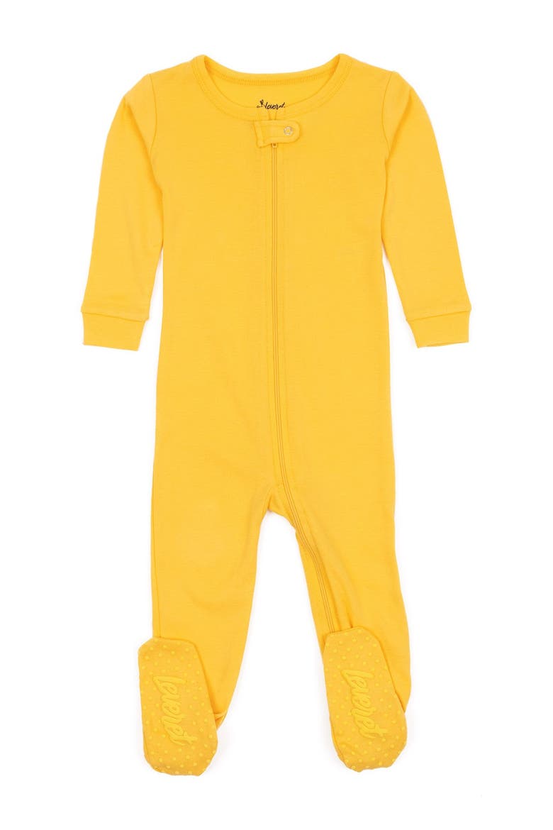 Solid Yellow Footed Pajamas, Main, color, YELLOW