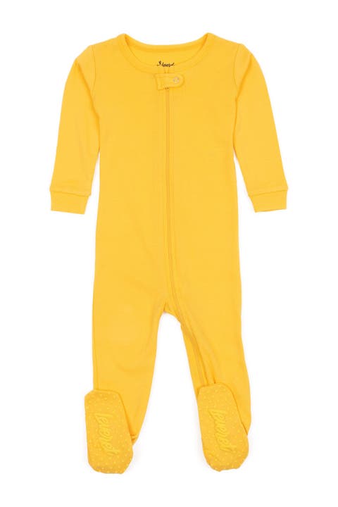 Solid Yellow Footed Pajamas