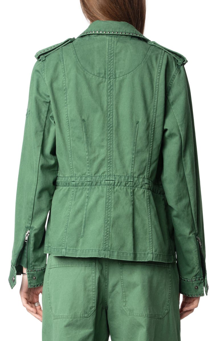Zadig & Voltaire Klimi Studded Utility Jacket, Alternate, color,