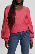 GUESS Madeline Pointelle Detail Sweater