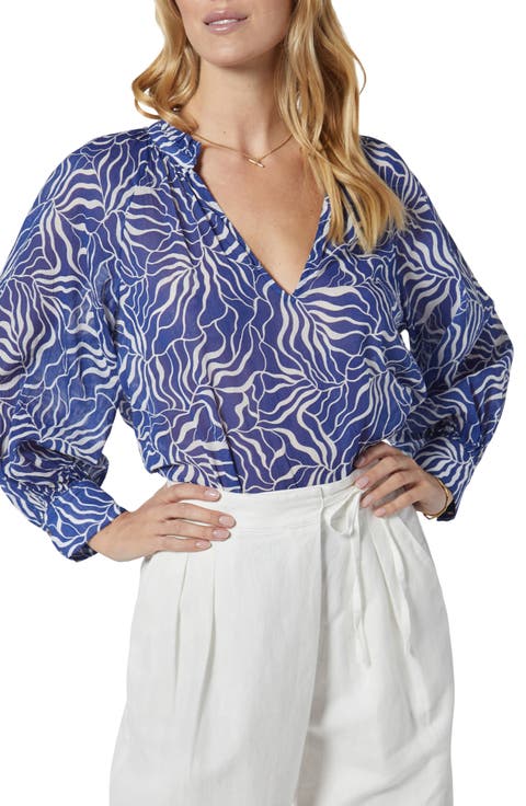 Stow V-Neck Cotton Blouse