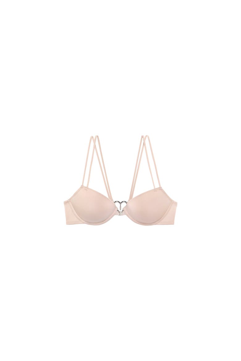 Strappy Heart Push Up Bra, Alternate, color, Rose