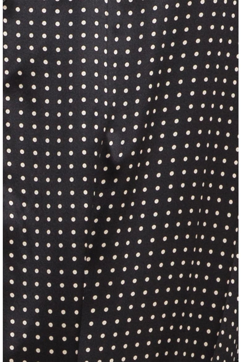 Dot Silk Robe, Alternate, color, BLACK