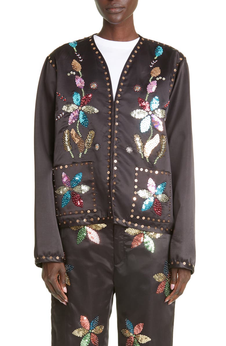 Bode Sequin Pinwheel Jacket, Main, color, 