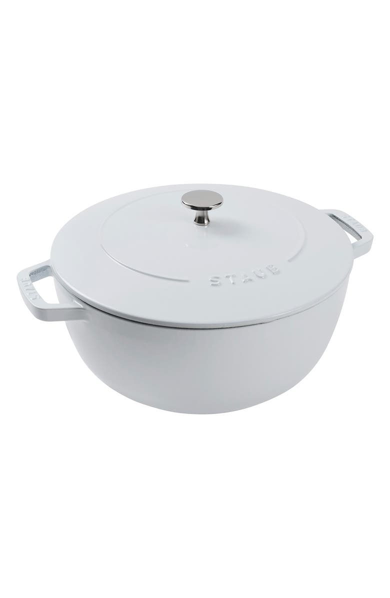 Staub 5-Quart Enameled Cast Iron Cocotte, Main, color, White