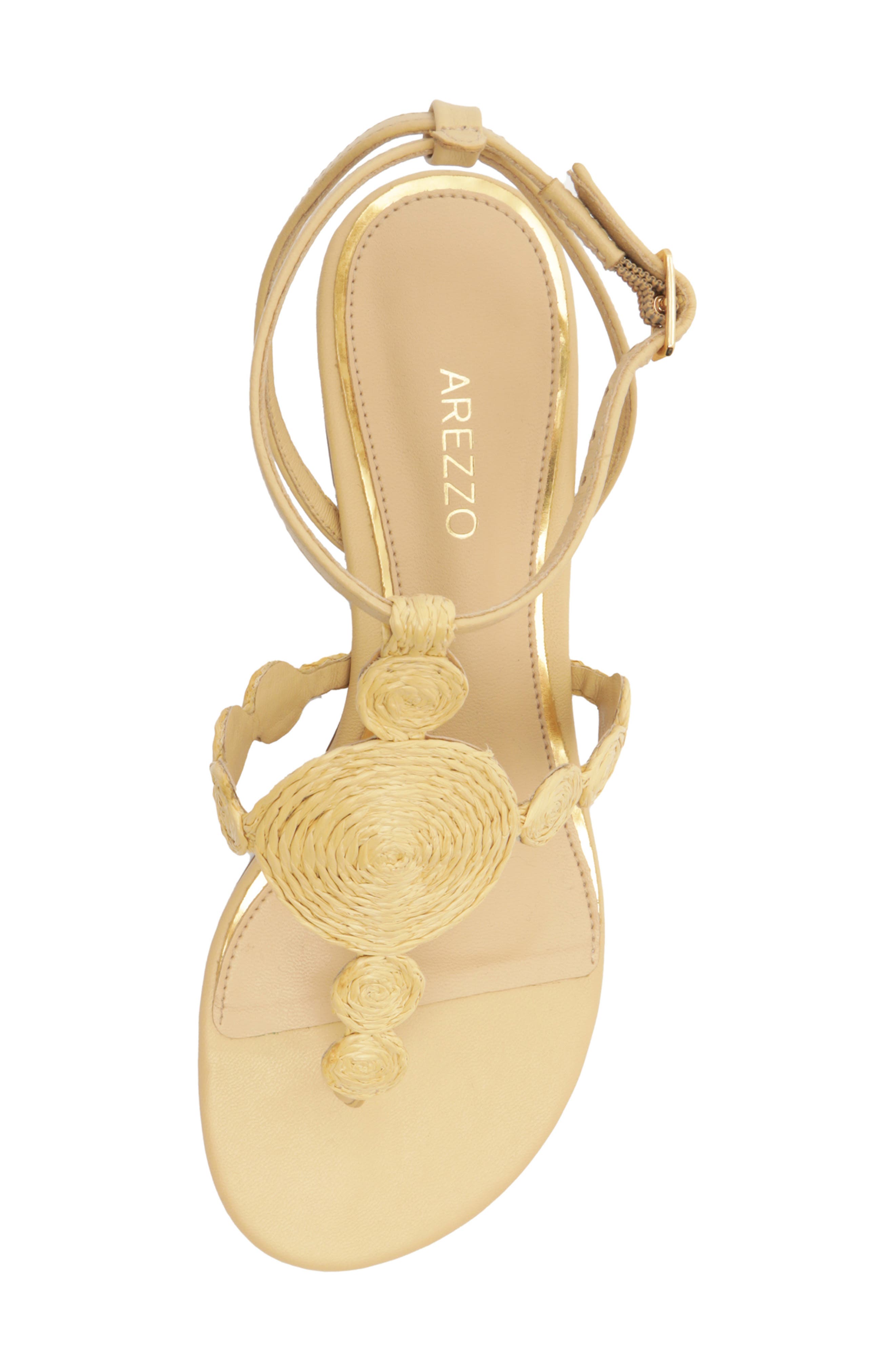 Arezzo Hayley Ankle Strap Sandal, Alternate, color, Natural