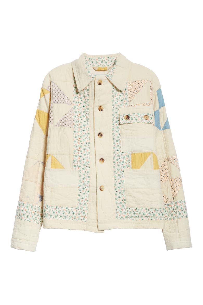 One of a Kind Fan Quilted Workwear Jacket, Alternate, color, SPRING MULTI