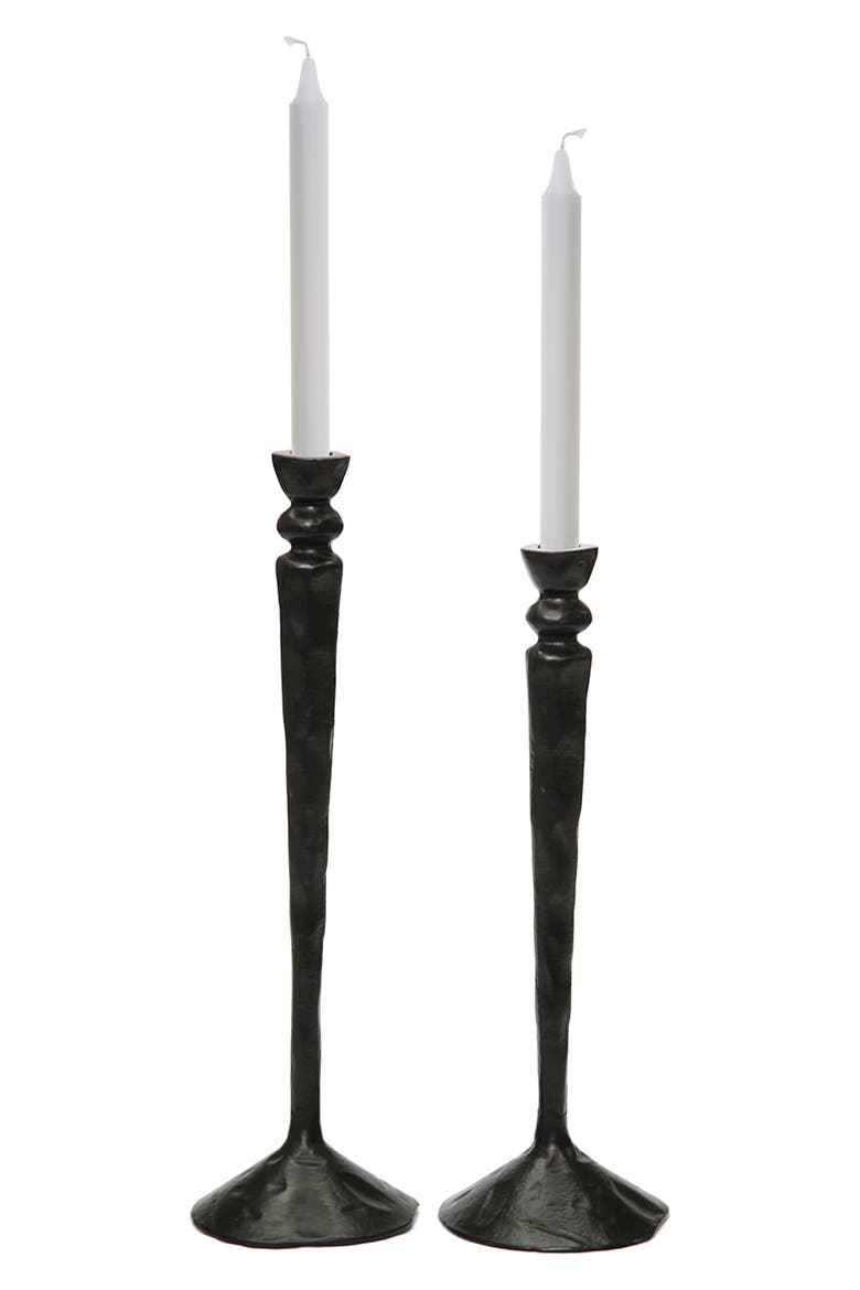 Bollington Set of 2 Candleholders, Main, color, BLACK