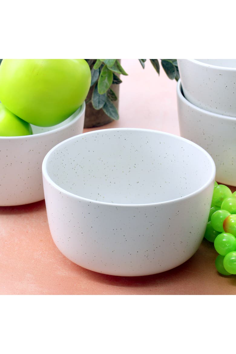 Mio 6 piece 5.5 Inch Round Stoneware Bowl Set, Alternate, color, Sea Salt