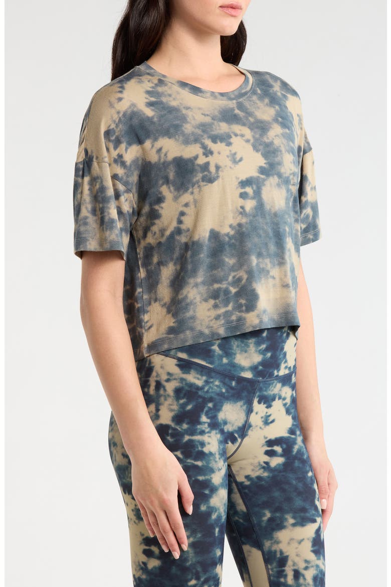 Shibori Breeze Crop Boyfriend T-Shirt, Alternate, color, SILVER SAGE SHIBORI