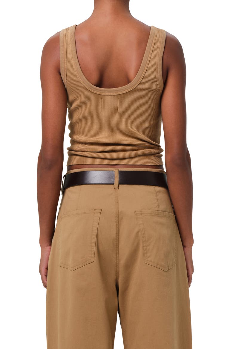 Faye Rib Organic Cotton Blend Crop Tank, Alternate, color, MARCONA