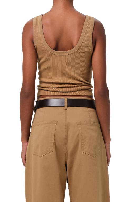 Citizen Of Humanity Citizens Of Humanity Faye Rib Organic Cotton Blend Crop Tank In Marcona