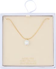 NORDSTROM RACK Faux Pearl Pendant Necklace